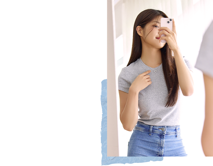 목걸이 착용 사진